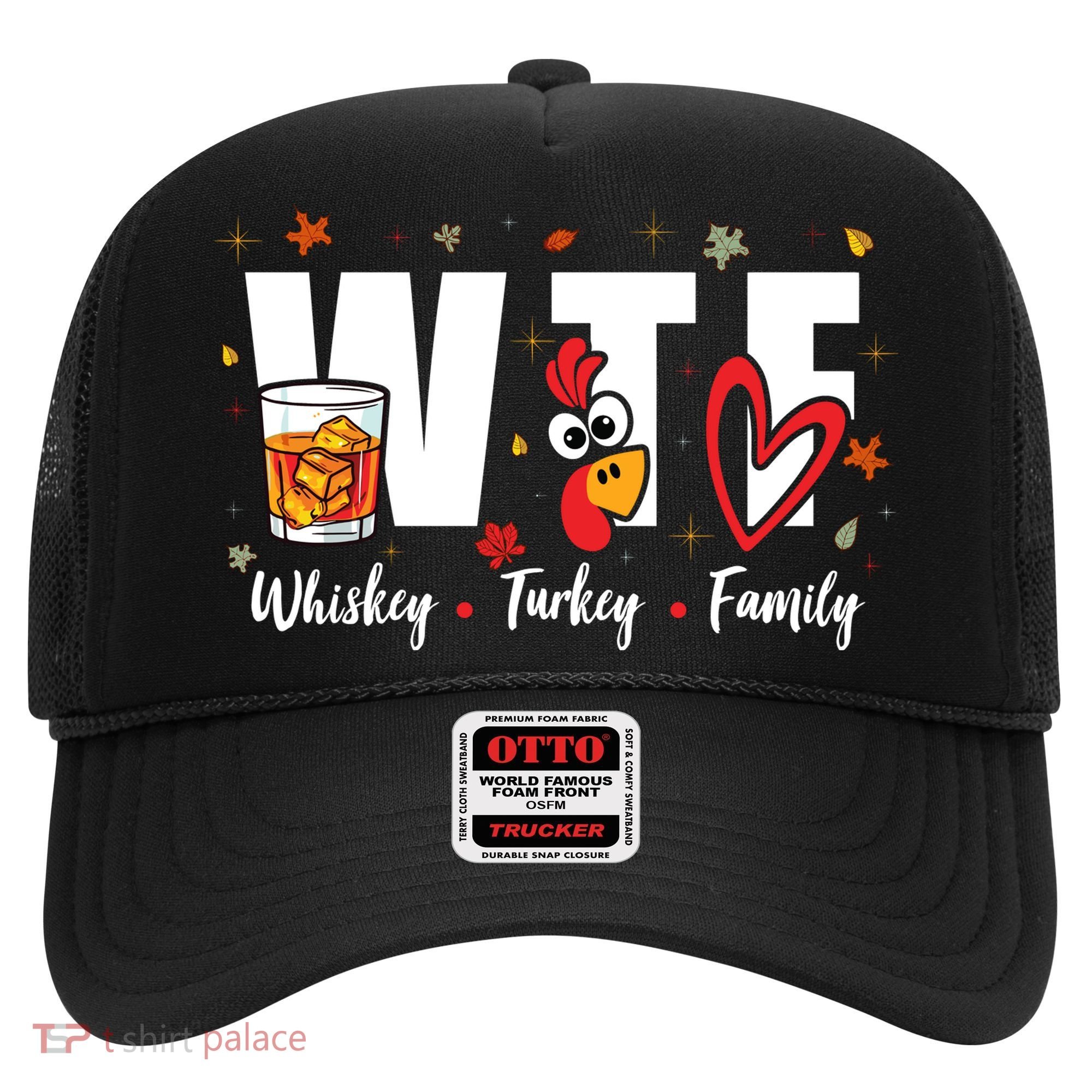 Funny Whiskey Turkey Family Bourbon Lovers Thanksgiving Hat