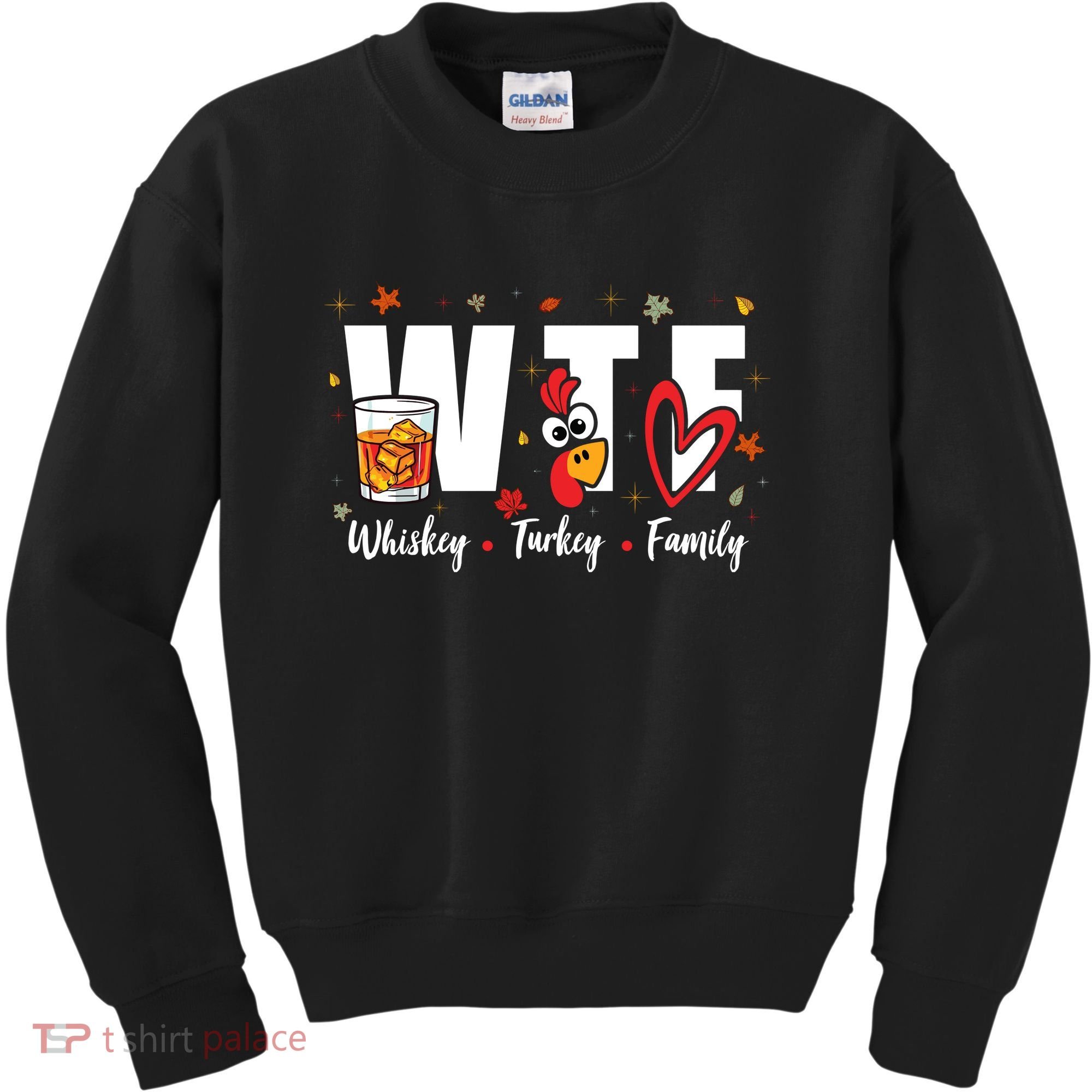 Funny Whiskey Turkey Family Bourbon Lovers Thanksgiving Kids Sweatshirt