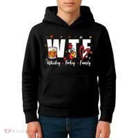 Funny Whiskey Turkey Family Bourbon Lovers Thanksgiving Kids Hoodie thumb 4