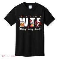 Funny Whiskey Turkey Family Bourbon Lovers Thanksgiving Kids T-Shirt thumb 0