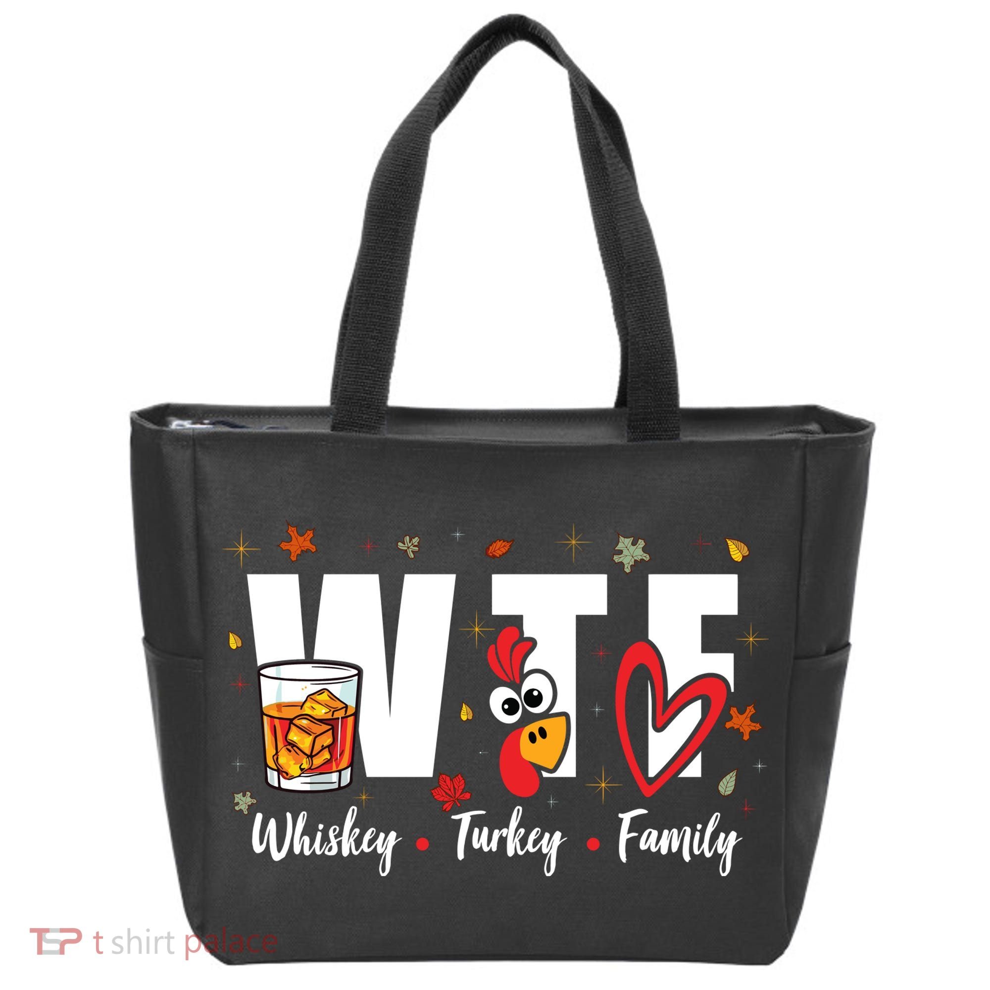 Funny Whiskey Turkey Family Bourbon Lovers Thanksgiving Tote Bag