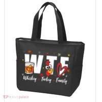 Funny Whiskey Turkey Family Bourbon Lovers Thanksgiving Tote Bag thumb 3