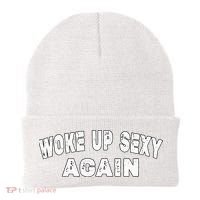 Funny Woke Up Sexy Again Funny Saying Beanie thumb 0