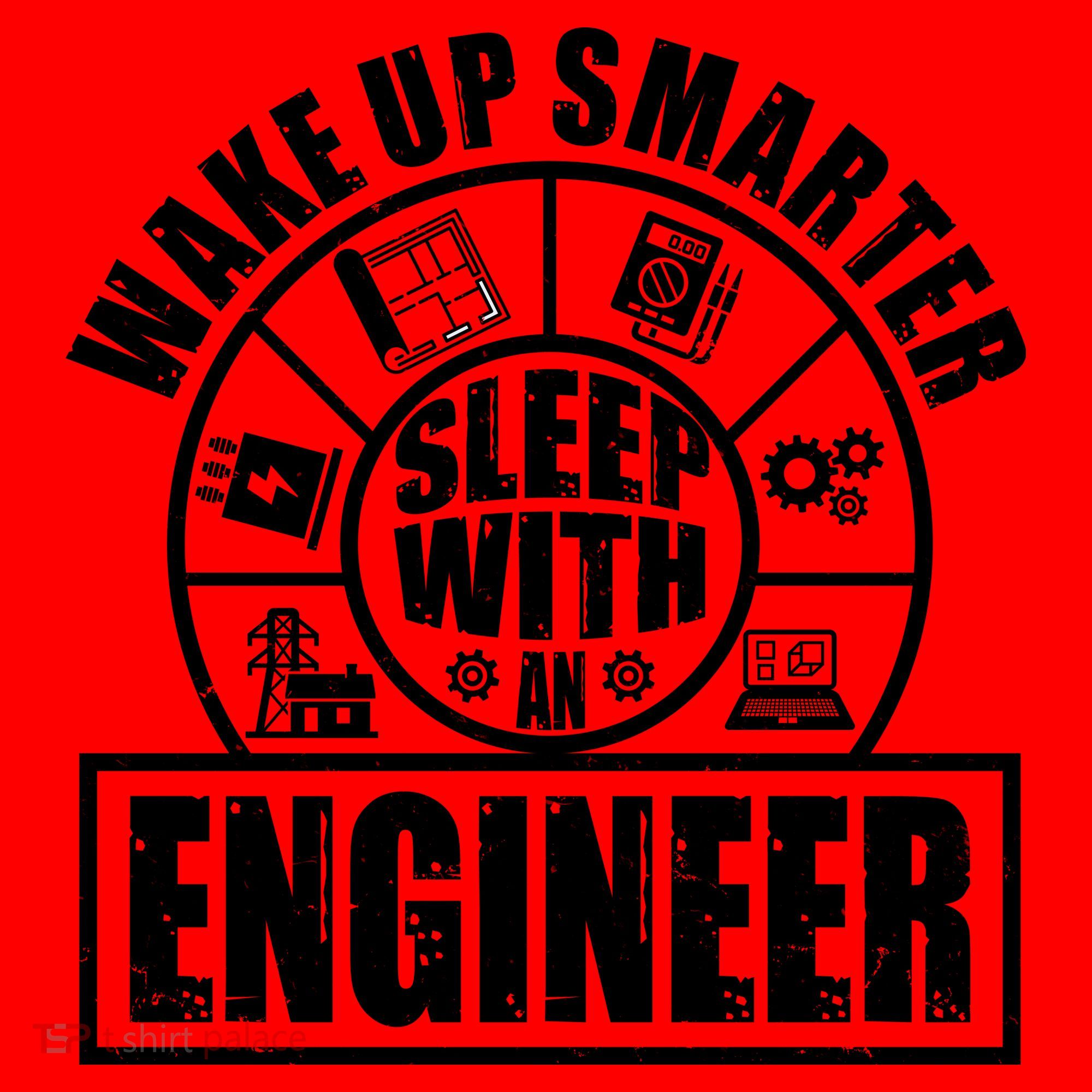 Funny Wake Up Smarter Sleep With A Engineer Santa Hat