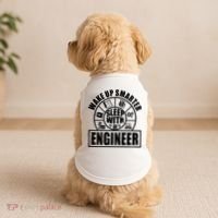 Funny Wake Up Smarter Sleep With A Engineer Doggie Tank thumb 2