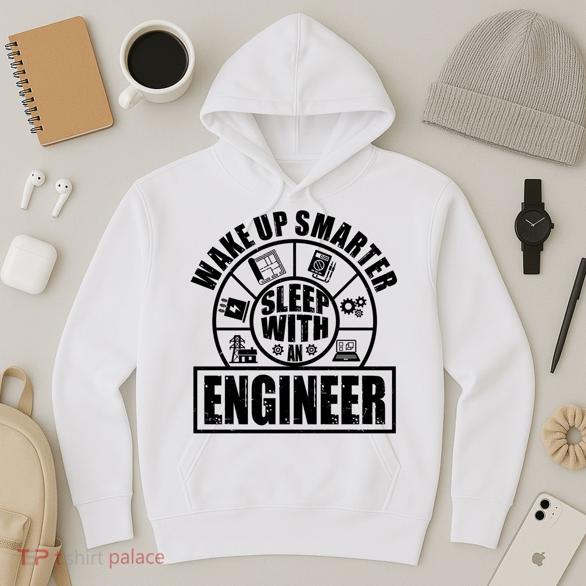 Funny Wake Up Smarter Sleep With A Engineer Hoodie