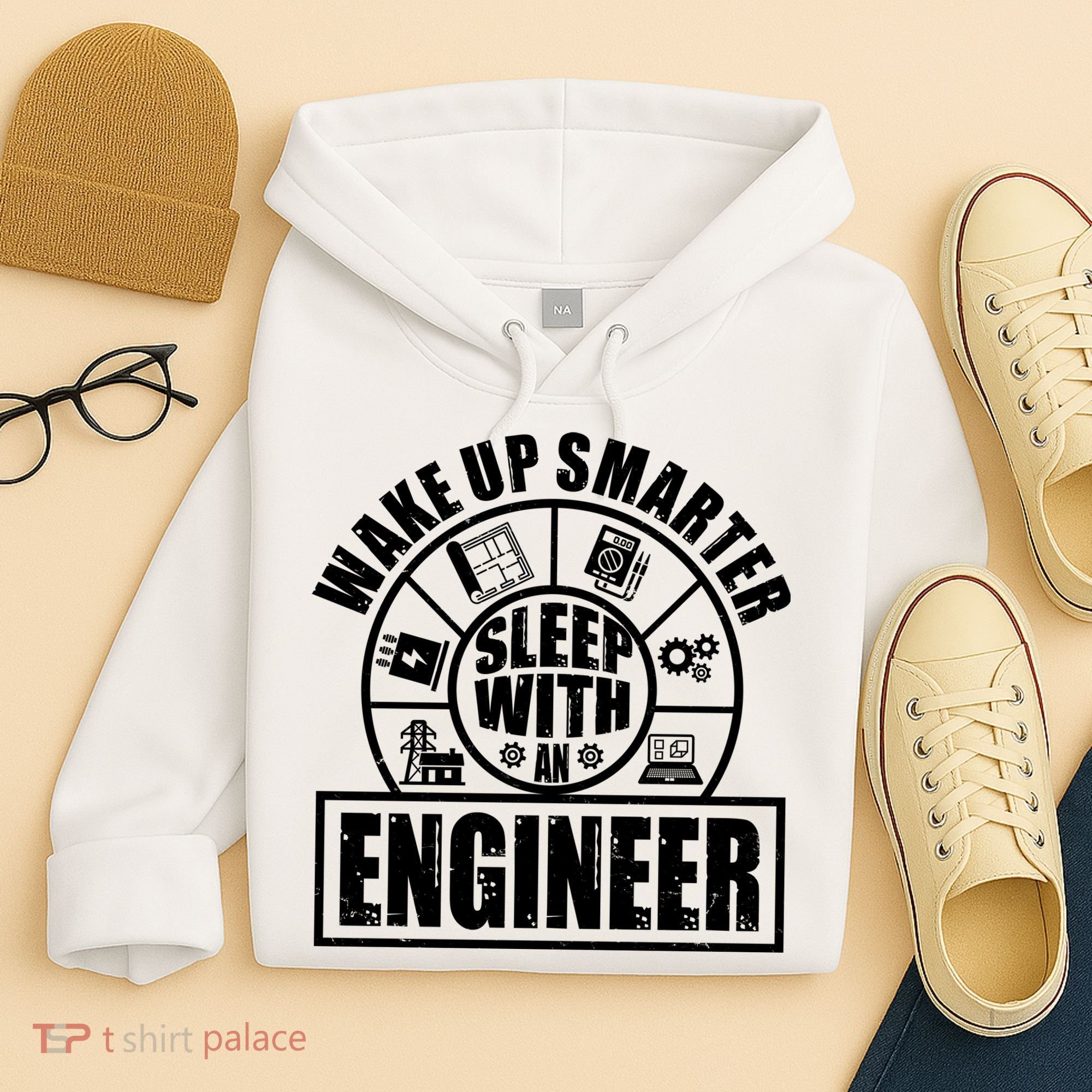 Funny Wake Up Smarter Sleep With A Engineer Hoodie
