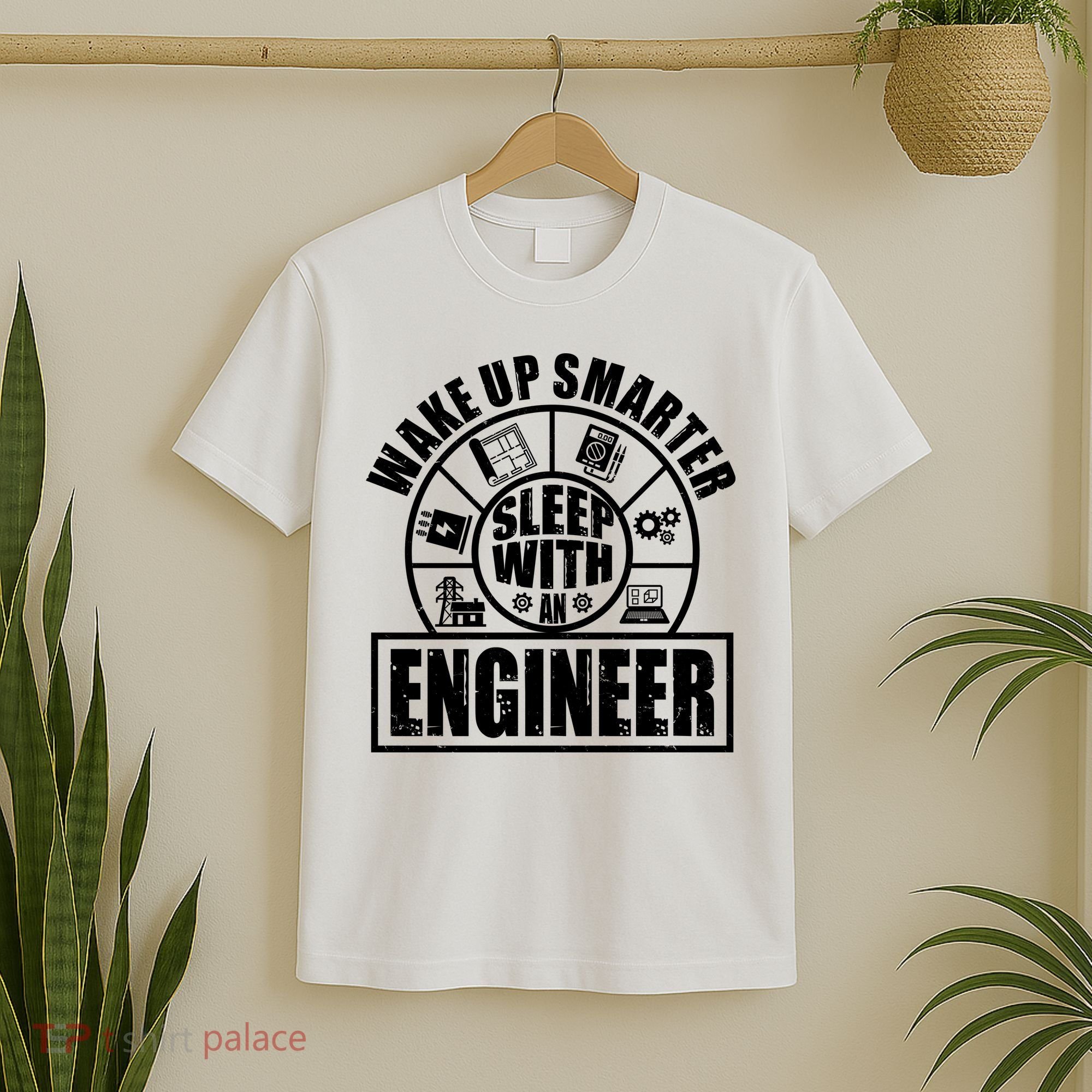 Funny Wake Up Smarter Sleep With A Engineer T-Shirt
