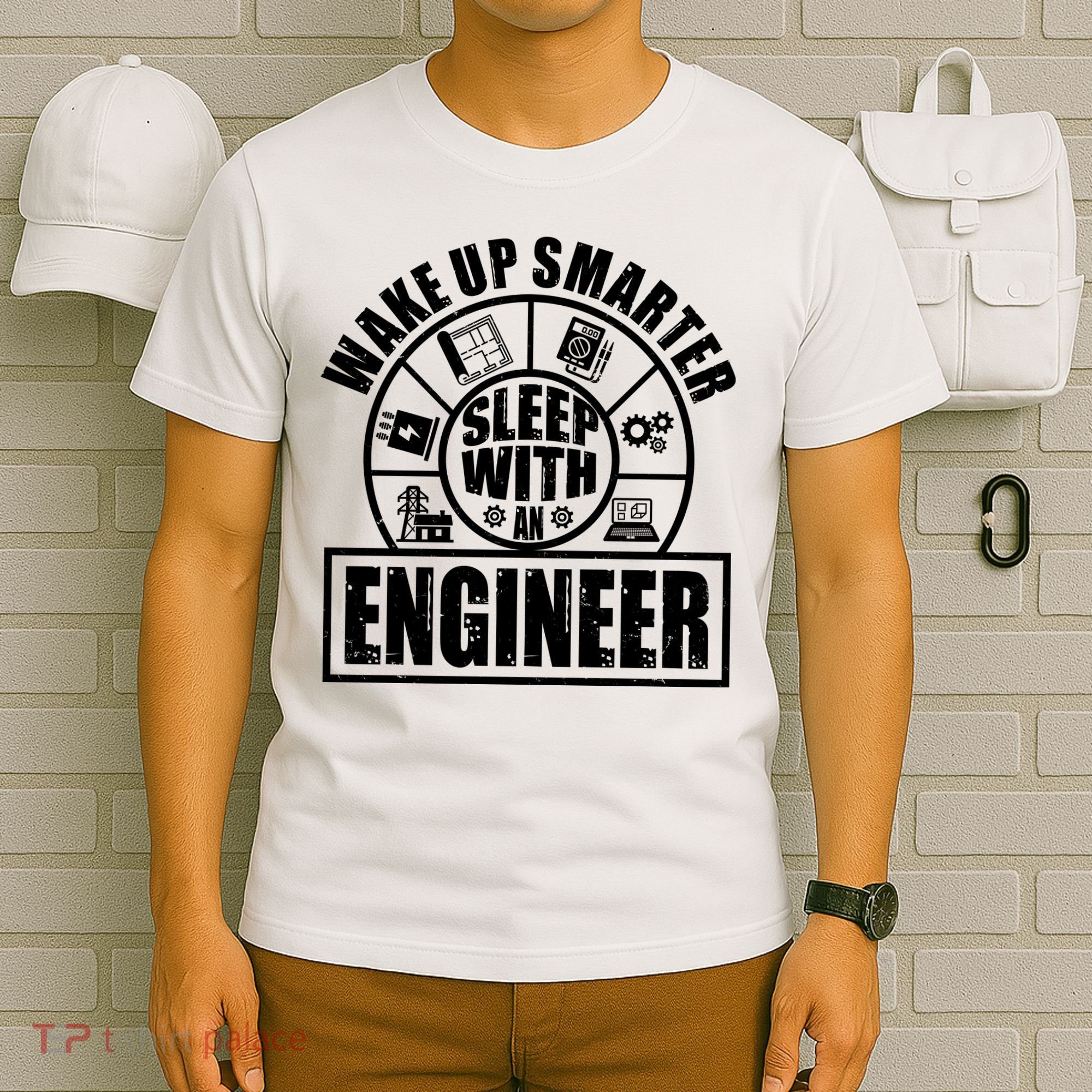 Funny Wake Up Smarter Sleep With A Engineer T-Shirt