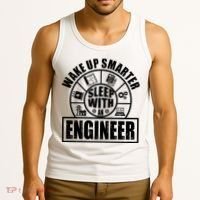 Funny Wake Up Smarter Sleep With A Engineer Tank Top thumb 3