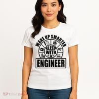 Funny Wake Up Smarter Sleep With A Engineer Women's T-Shirt thumb 4