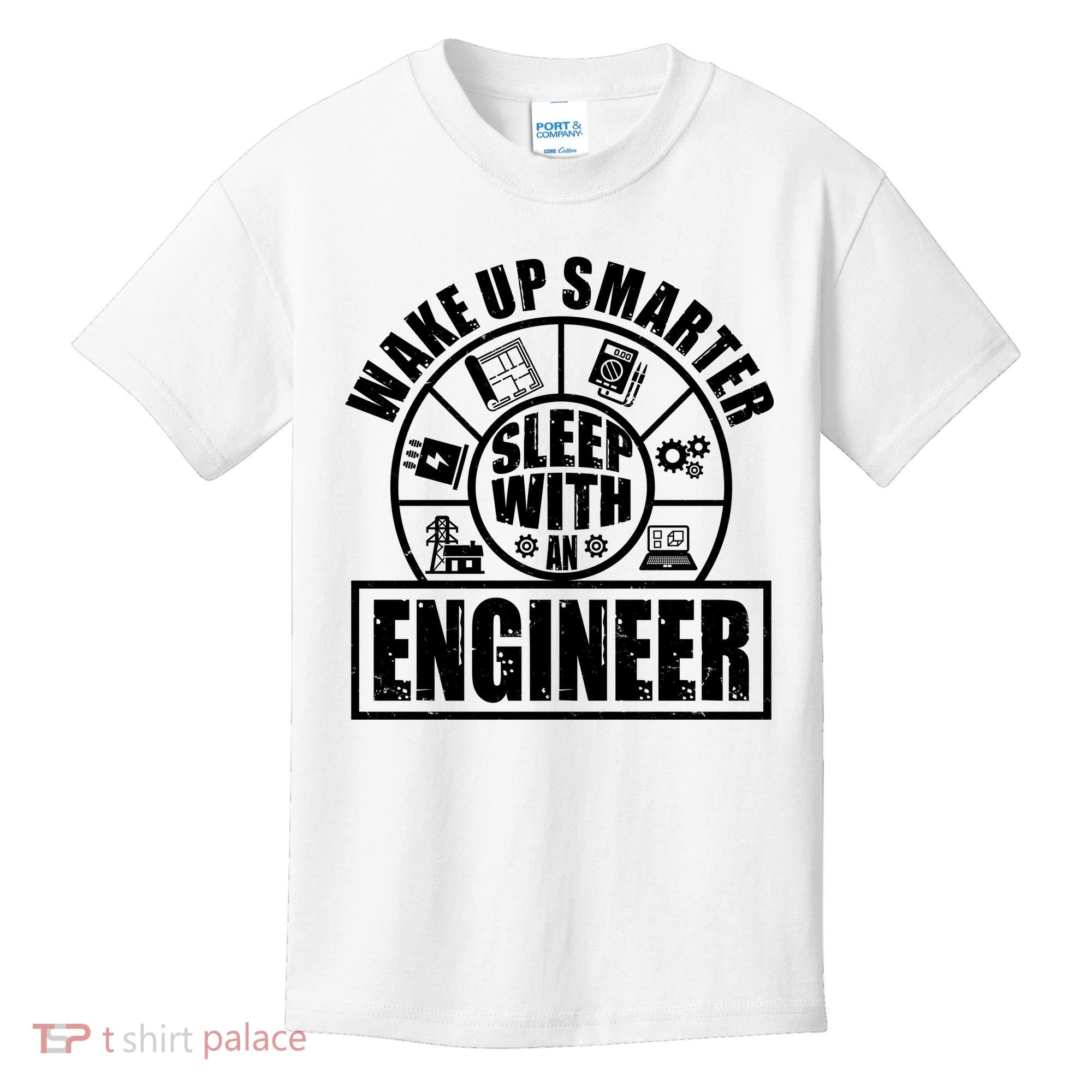 Funny Wake Up Smarter Sleep With A Engineer Kids T-Shirt