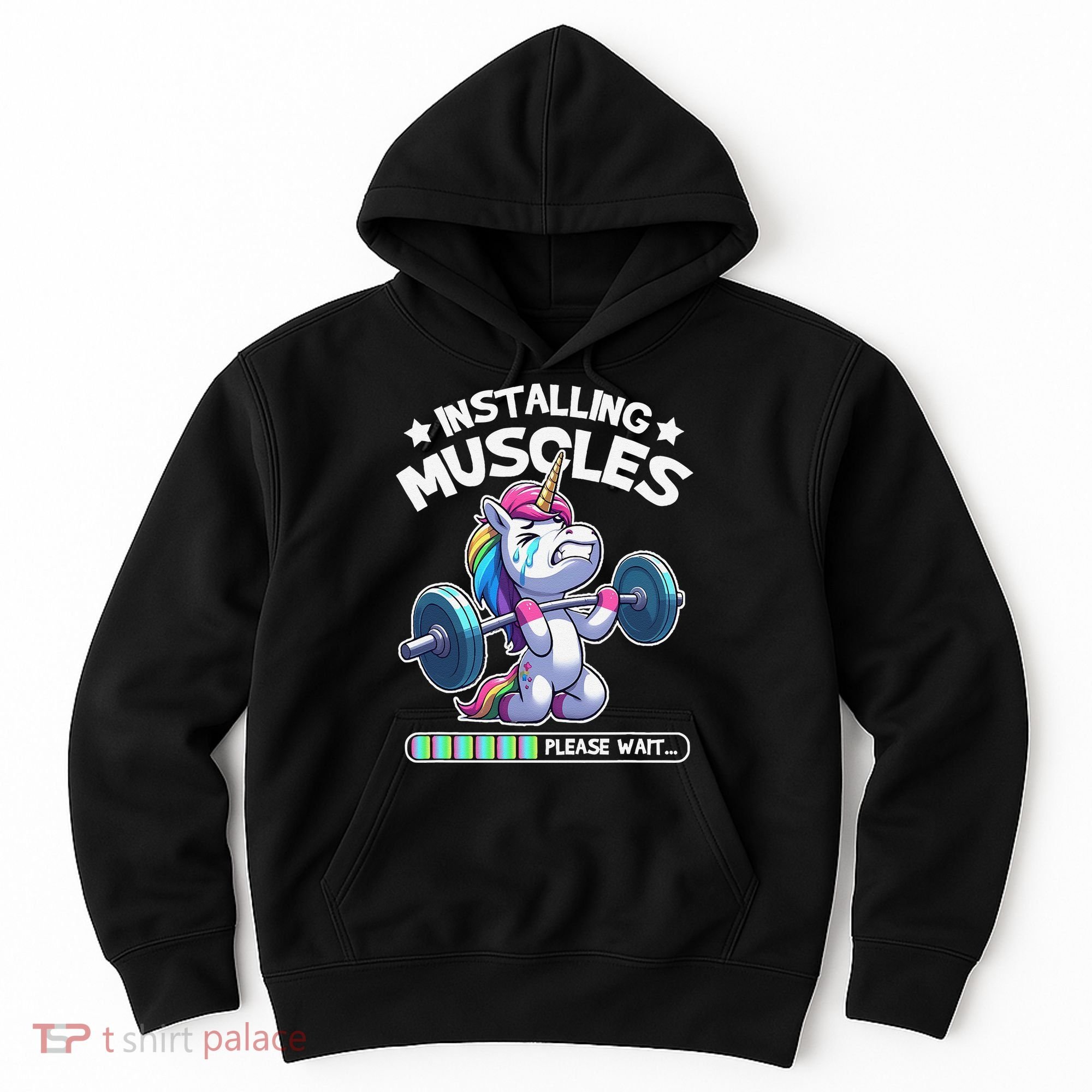 Fitness Weightlifting Unicorn Gym Workout Weight Training Hoodie