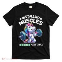 Fitness Weightlifting Unicorn Gym Workout Weight Training T-Shirt thumb 0