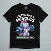 Fitness Weightlifting Unicorn Gym Workout Weight Training T-Shirt thumb 5