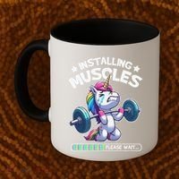 Fitness Weightlifting Unicorn Gym Workout Weight Training Coffee Mug thumb 2