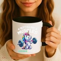 Fitness Weightlifting Unicorn Gym Workout Weight Training Coffee Mug thumb 3