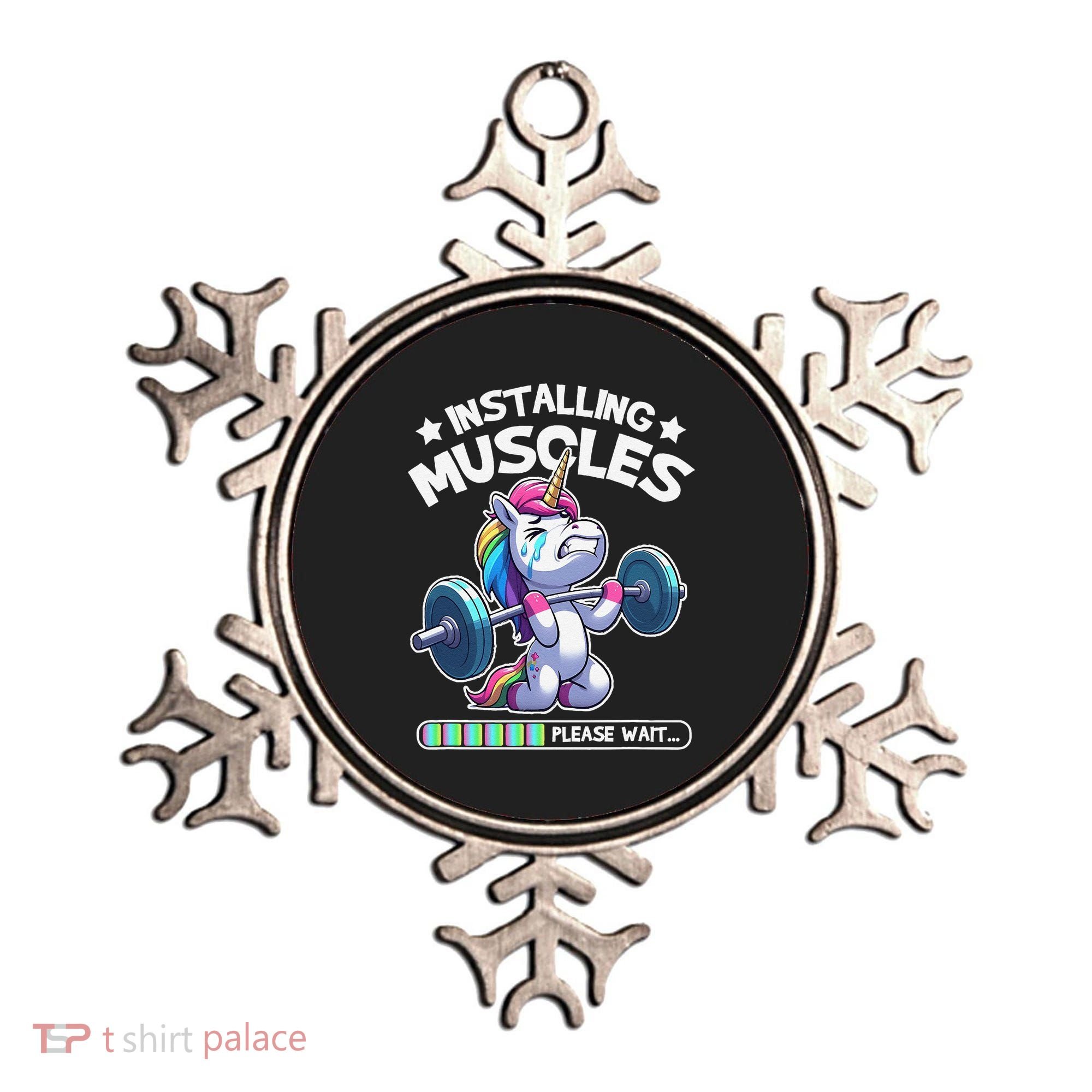 Fitness Weightlifting Unicorn Gym Workout Weight Training Ornament