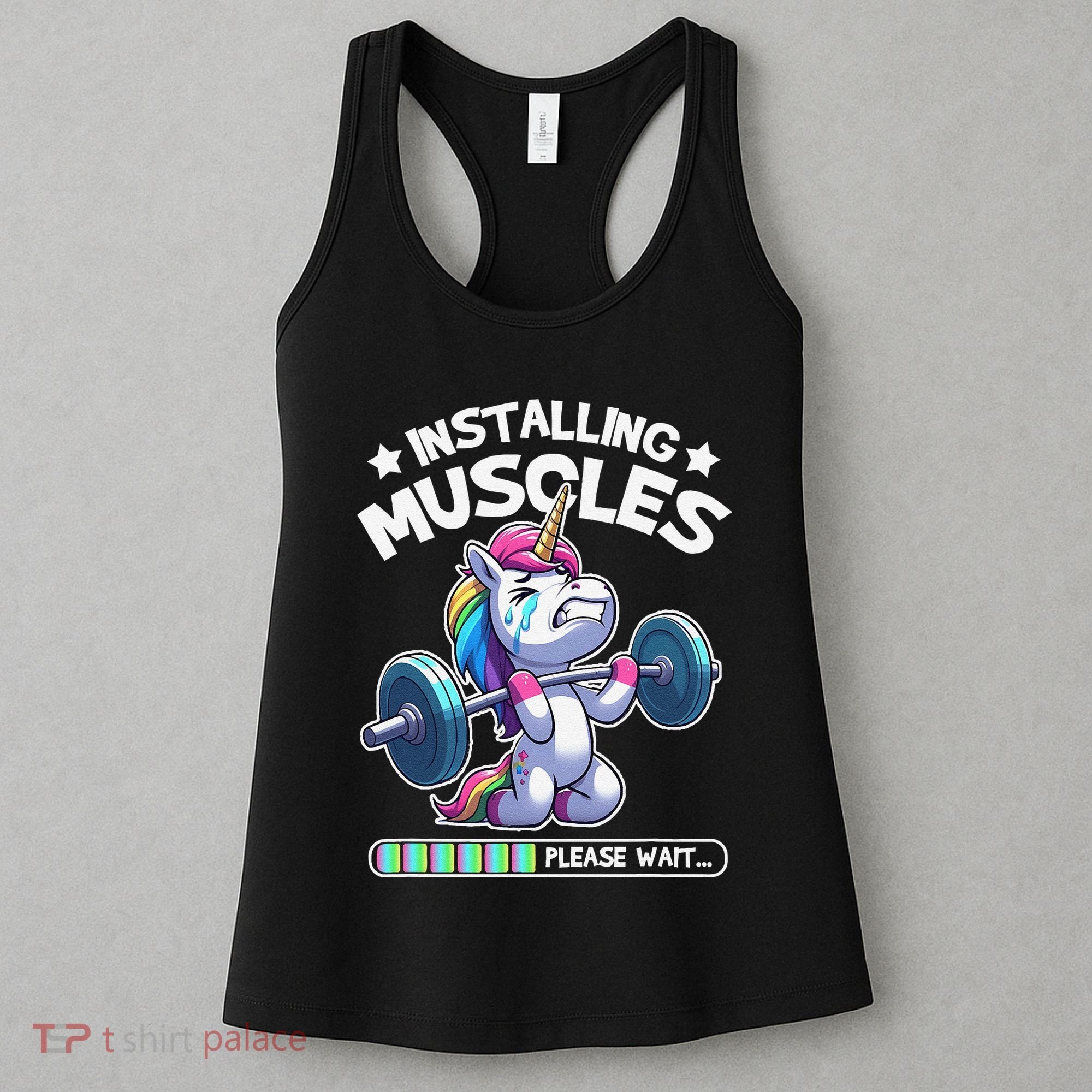 Fitness Weightlifting Unicorn Gym Workout Weight Training Women's Tank Top