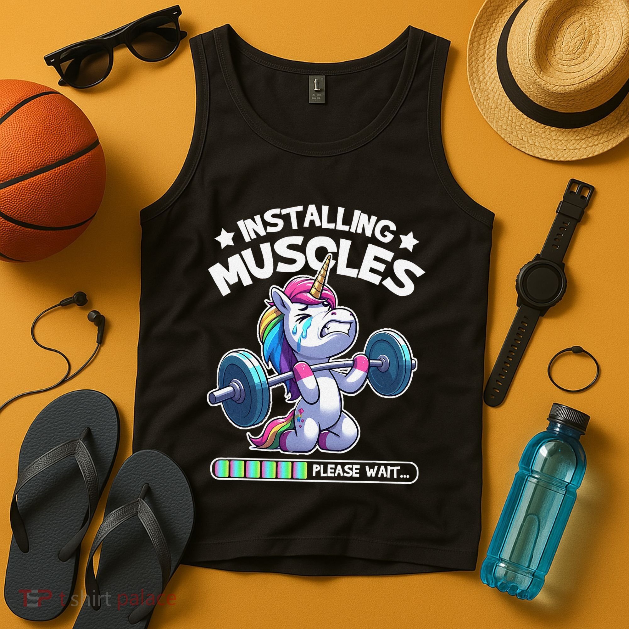 Fitness Weightlifting Unicorn Gym Workout Weight Training Tank Top