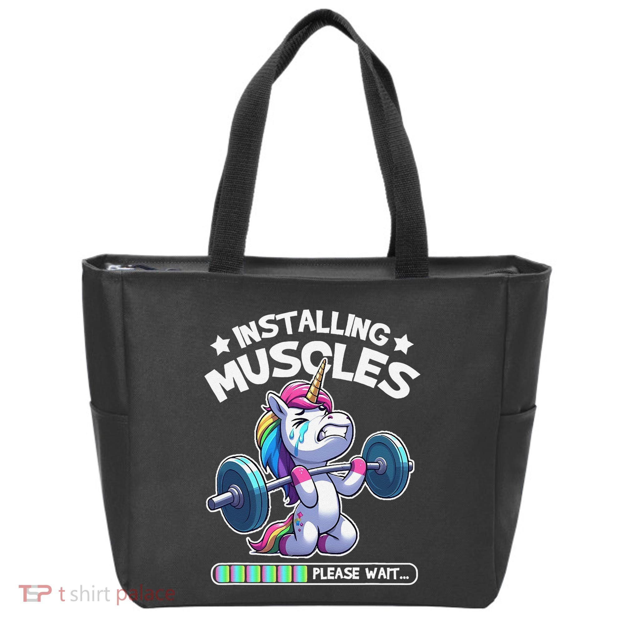 Fitness Weightlifting Unicorn Gym Workout Weight Training Tote Bag