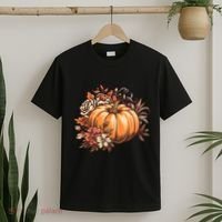 Fall Women Vintage Pumpkin Autumn Graphic Thanksgiving T-Shirt thumb 2