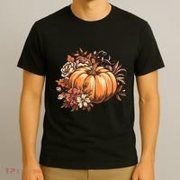 Fall Women Vintage Pumpkin Autumn Graphic Thanksgiving T-Shirt thumb 3