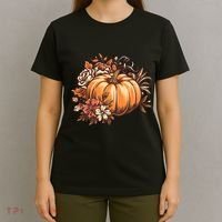 Fall Women Vintage Pumpkin Autumn Graphic Thanksgiving T-Shirt thumb 4