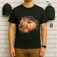 Fall Women Vintage Pumpkin Autumn Graphic Thanksgiving T-Shirt thumb 6