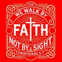 For We Walk Faith Not By Sight Christian Bible Verse Santa Hat thumb 1