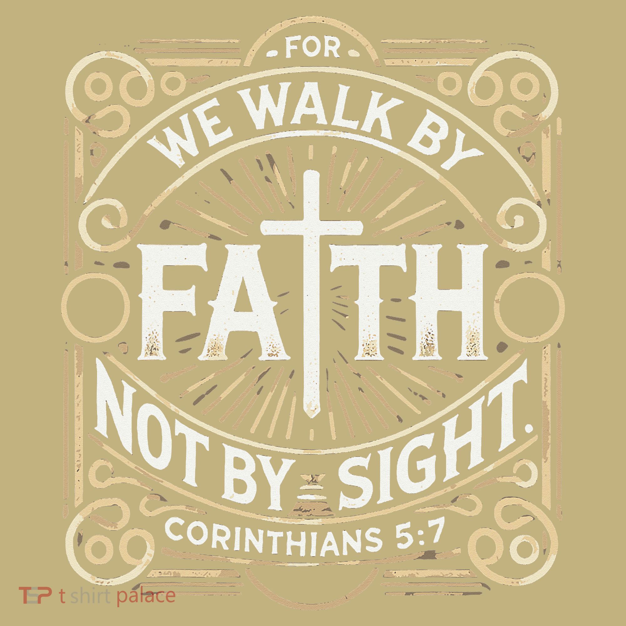 For We Walk Faith Not By Sight Christian Bible Verse Sweatshirt