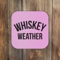 Funny Whiskey Weather Winter Holiday Coaster thumb 0