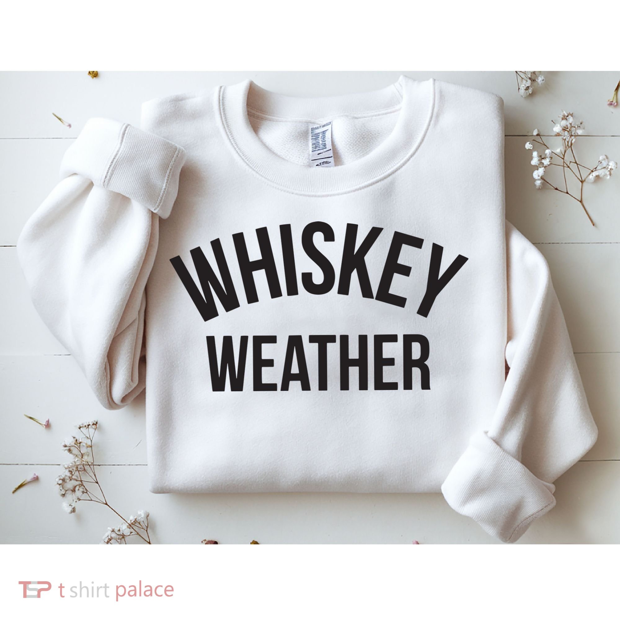Funny Whiskey Weather Winter Holiday Sweatshirt