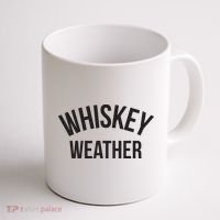 Funny Whiskey Weather Winter Holiday Coffee Mug thumb 1