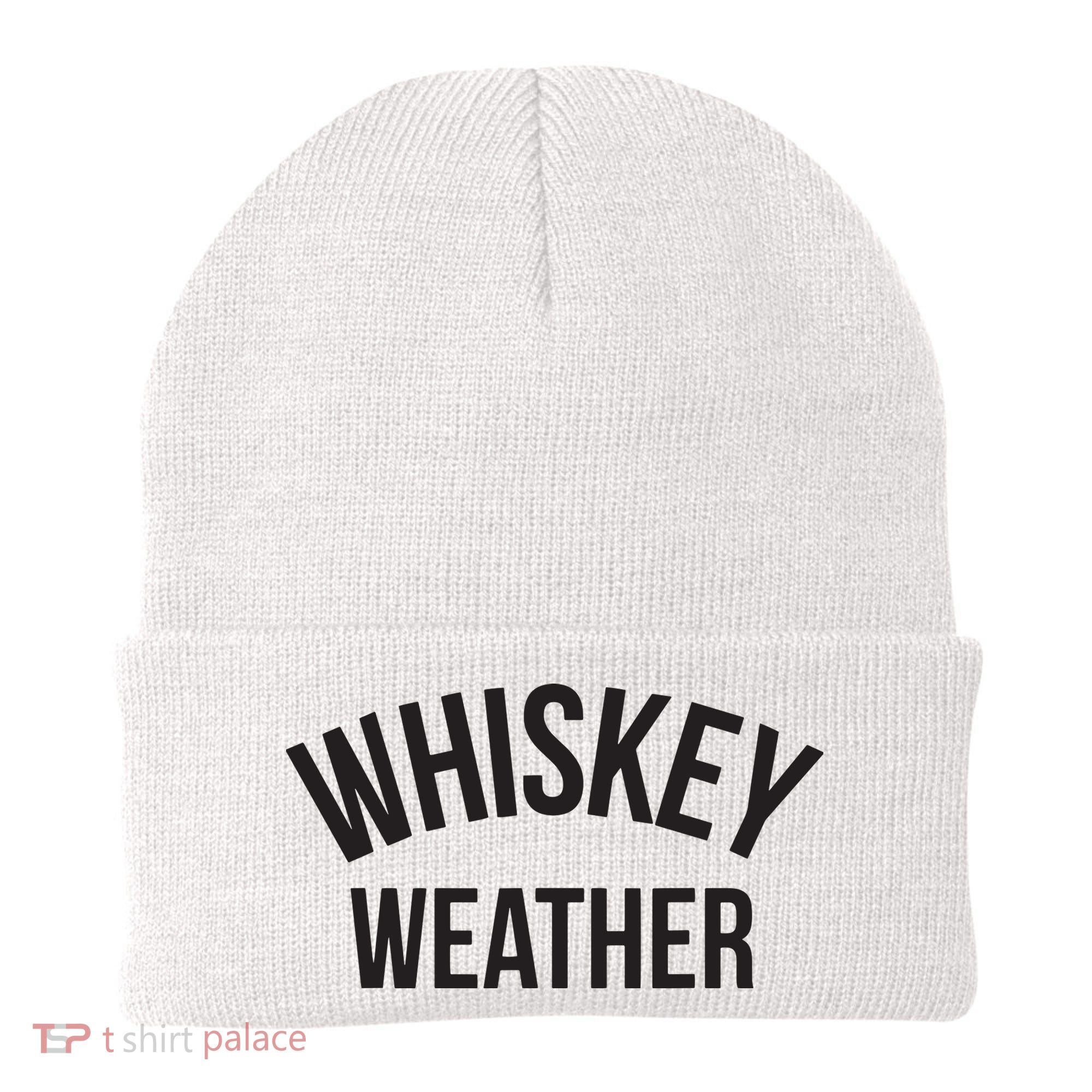 Funny Whiskey Weather Winter Holiday Beanie