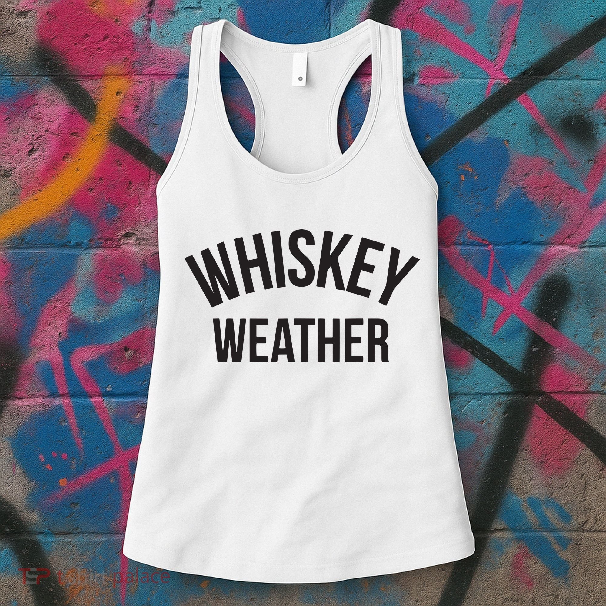 Funny Whiskey Weather Winter Holiday Women's Tank Top