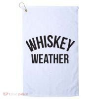Funny Whiskey Weather Winter Holiday Golf Towel thumb 0