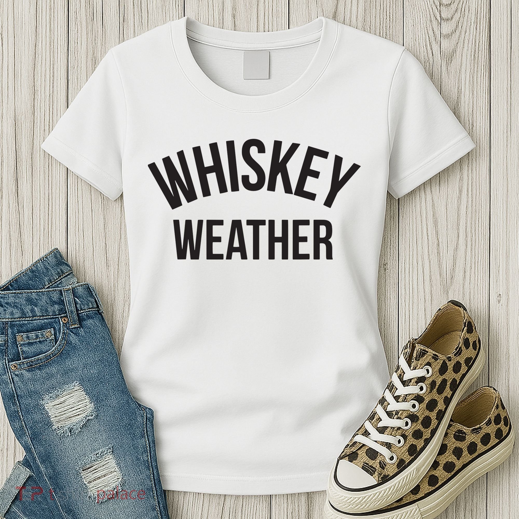 Funny Whiskey Weather Winter Holiday Women's T-Shirt