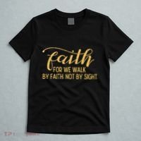 Faith We Walk By Faith Not By Sight Christian T-Shirt thumb 5