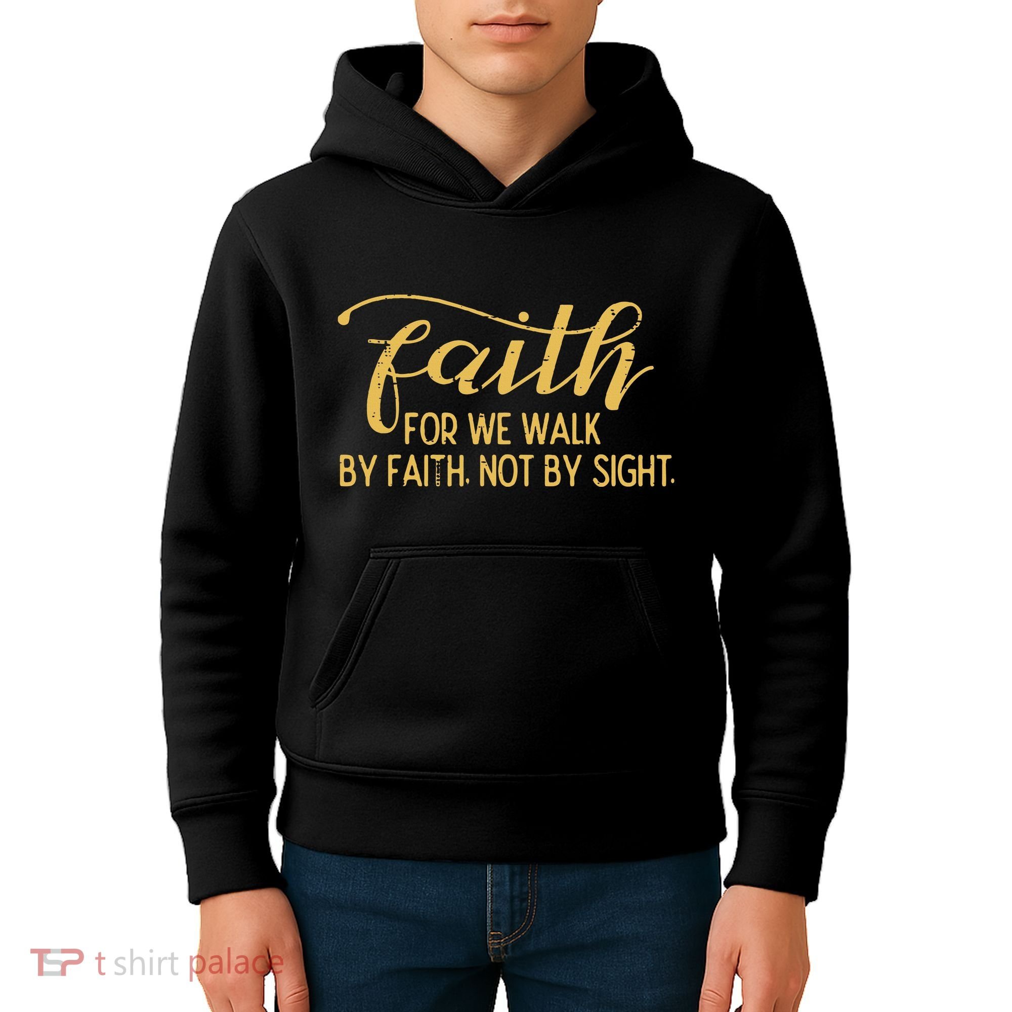 Faith We Walk By Faith Not By Sight Christian Kids Hoodie