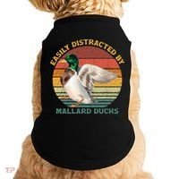 Funny Waterfowl Wild Birds Easily Distracted By Mallard Duck Doggie Tank thumb 0