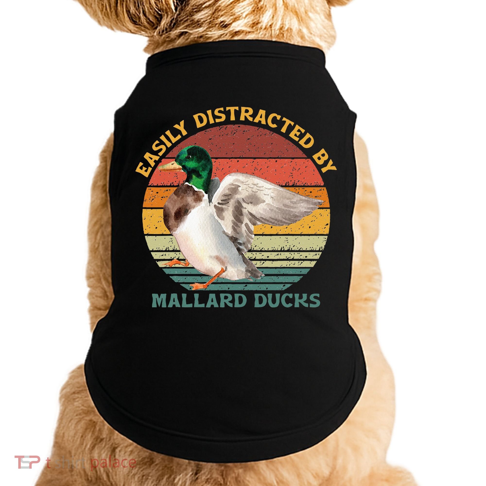 Funny Waterfowl Wild Birds Easily Distracted By Mallard Duck Doggie Tank