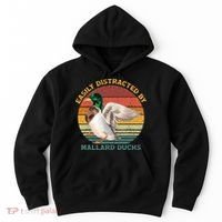Funny Waterfowl Wild Birds Easily Distracted By Mallard Duck Hoodie thumb 0