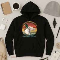 Funny Waterfowl Wild Birds Easily Distracted By Mallard Duck Hoodie thumb 3
