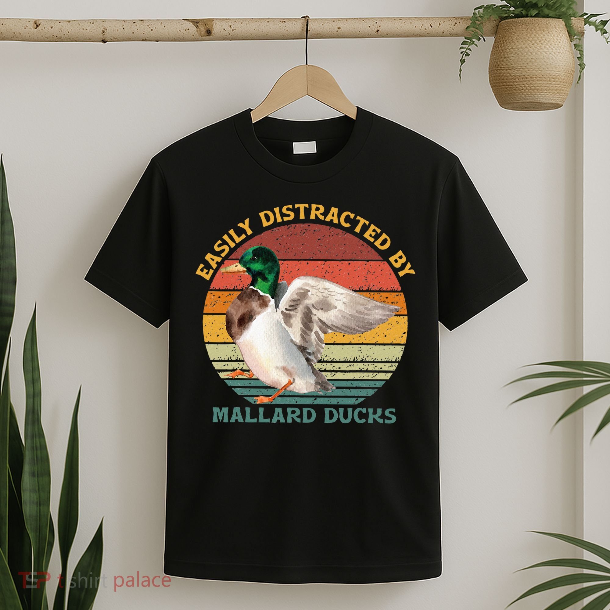 Funny Waterfowl Wild Birds Easily Distracted By Mallard Duck T-Shirt