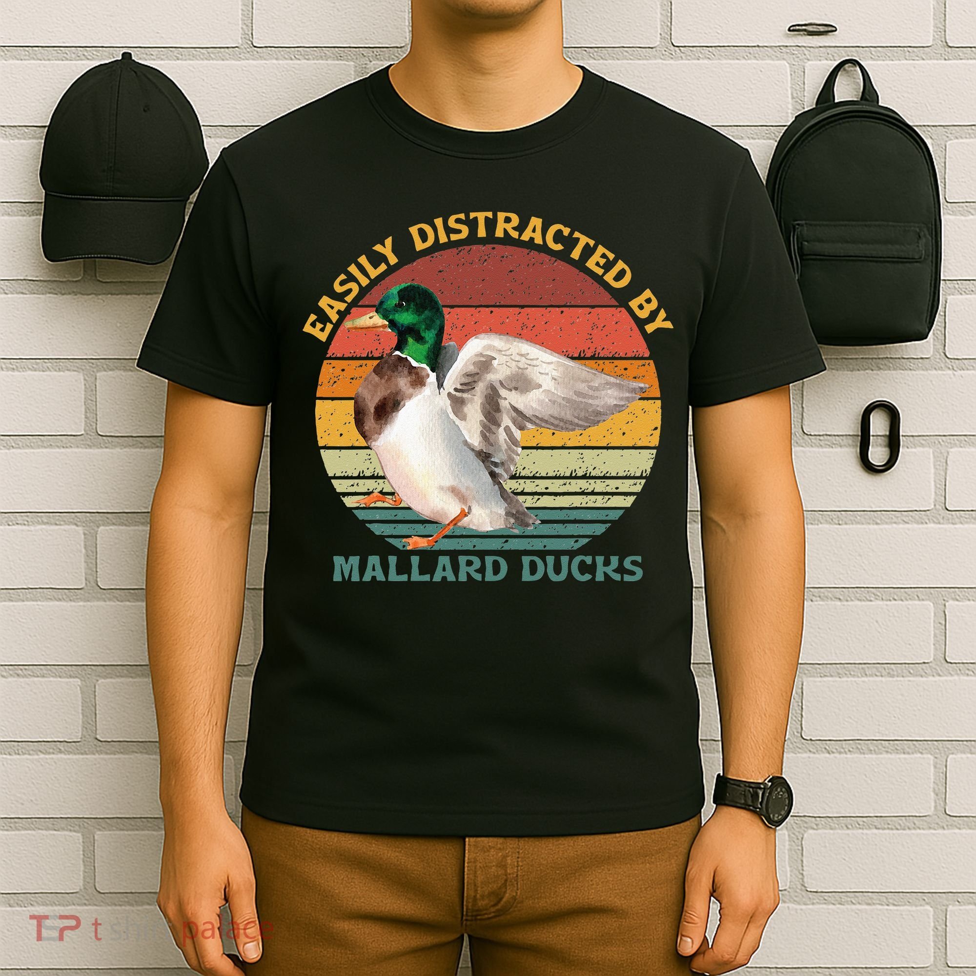 Funny Waterfowl Wild Birds Easily Distracted By Mallard Duck T-Shirt