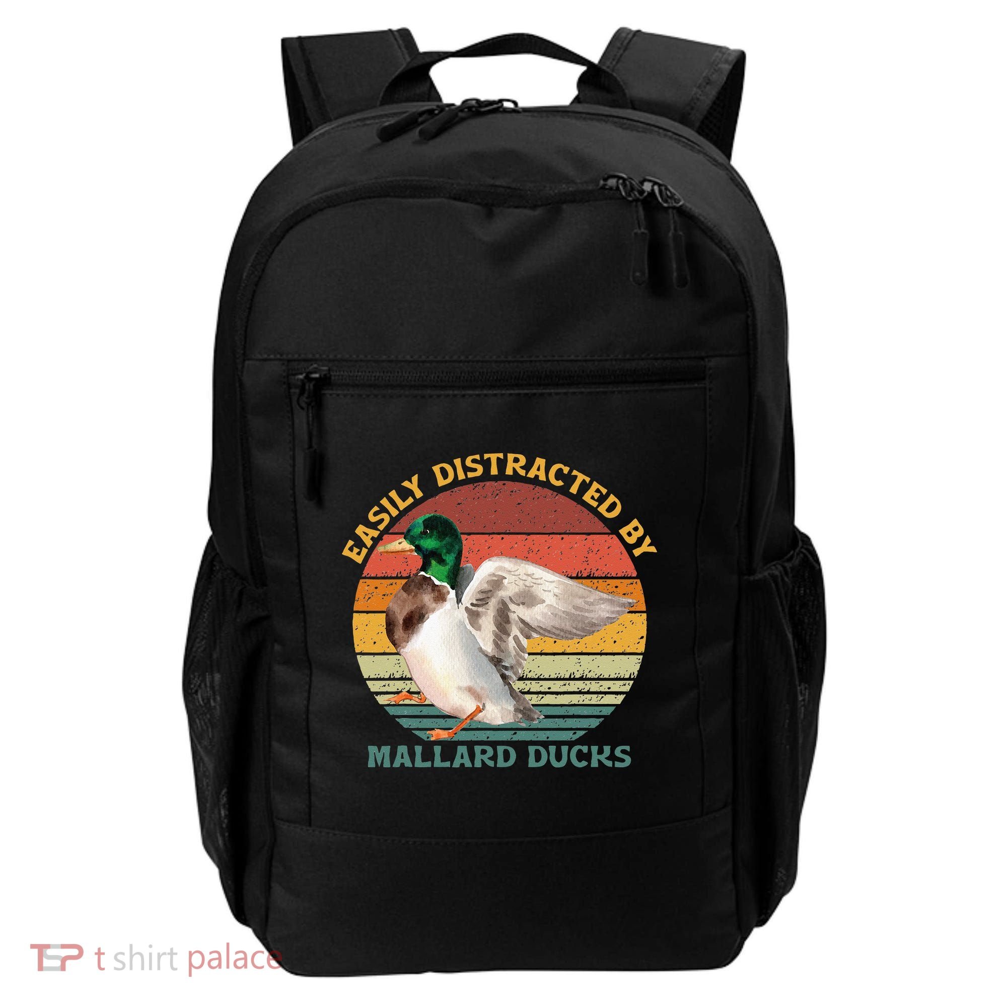 Funny Waterfowl Wild Birds Easily Distracted By Mallard Duck Backpack
