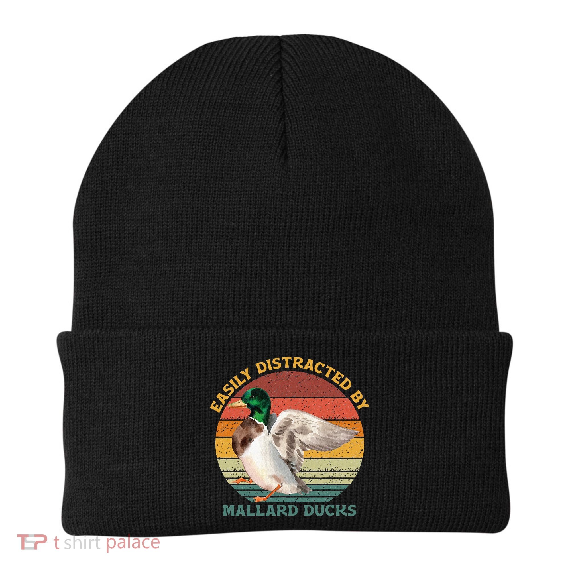 Funny Waterfowl Wild Birds Easily Distracted By Mallard Duck Beanie