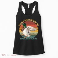 Funny Waterfowl Wild Birds Easily Distracted By Mallard Duck Women's Tank Top thumb 0