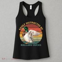 Funny Waterfowl Wild Birds Easily Distracted By Mallard Duck Women's Tank Top thumb 3